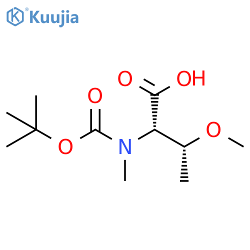 (2S,3R)-2-((tert-butoxycarbonyl)(methyl)amino)-3-methoxybutanoic acid structure
