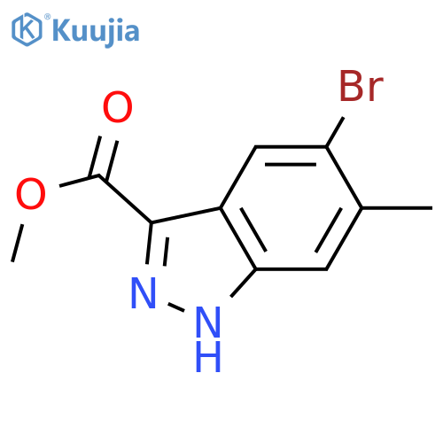 methyl 5-bromo-6-methyl-1H-indazole-3-carboxylate structure