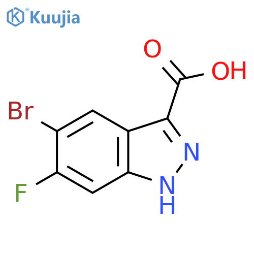 5-bromo-6-fluoro-1H-indazole-3-carboxylic acid structure