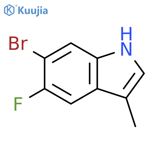 6-bromo-5-fluoro-3-methyl-1H-indole structure