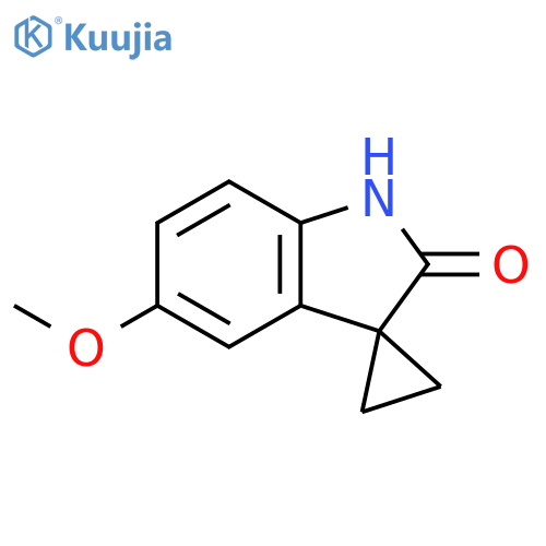 5'-methoxy-1',2'-dihydrospiro[cyclopropane-1,3'-indole]-2'-one structure