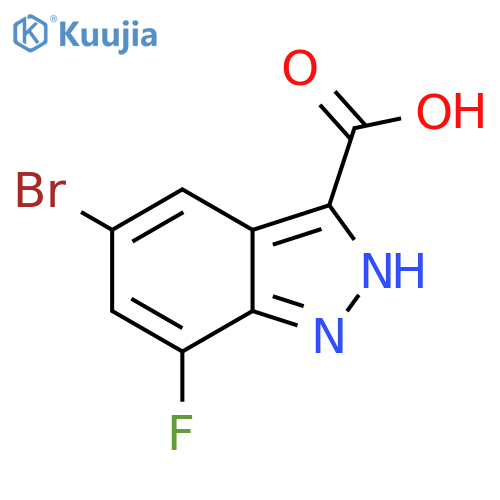 5-Bromo-7-fluoro-1H-indazole-3-carboxylic acid structure