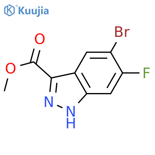methyl 5-bromo-6-fluoro-1H-indazole-3-carboxylate structure