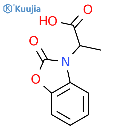 2-(2-oxo-2,3-dihydro-1,3-benzoxazol-3-yl)propanoic acid structure