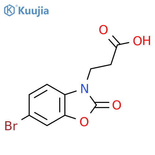 3-(6-Bromo-2-oxo-1,3-benzoxazol-3(2H)-yl)propanoic acid structure