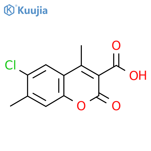 6-Chloro-4,7-dimethyl-2-oxo-2H-chromene-3-carboxylic acid structure