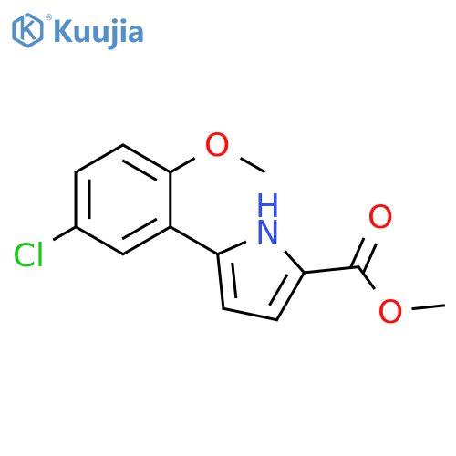5-(5-Chloro-2-methoxy-phenyl)-1H-pyrrole-2-carboxylic acid methyl ester structure