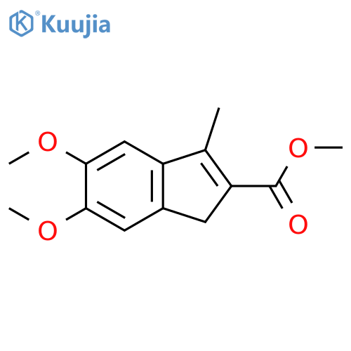 5,6-Dimethoxy-3-methyl-1H-indene-2-carboxylic acid methyl ester structure