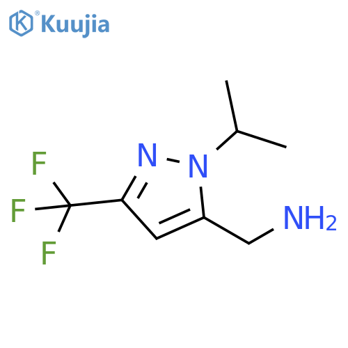 (1-isopropyl-3-(trifluoromethyl)-1H-pyrazol-5-yl)methanamine structure