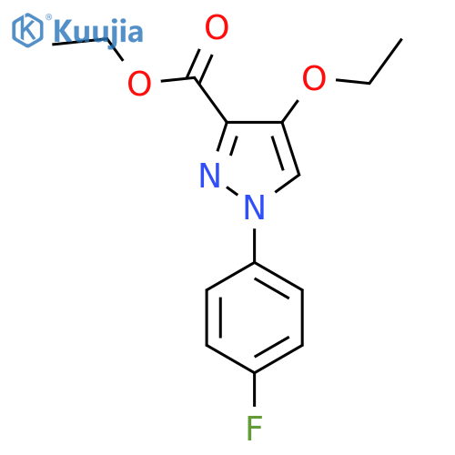 Ethyl 4-ethoxy-1-(4-fluorophenyl)pyrazole-3-carboxylate structure