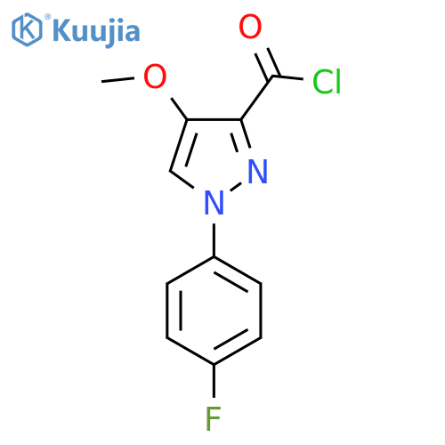 1-(4-Fluorophenyl)-4-methoxy-pyrazole-3-carbonyl chloride structure