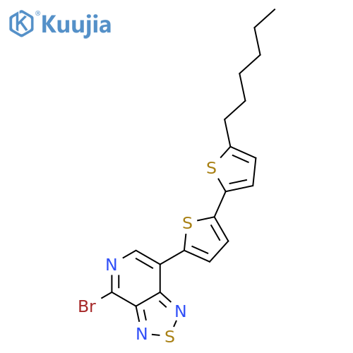 4-Bromo-7-(5'-hexyl-[2,2'-bithiophen]-5-yl)-[1,2,5]thiadiazolo[3,4-c]pyridine structure