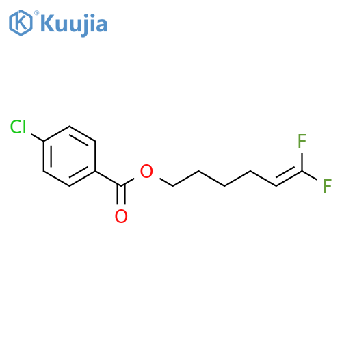 Benzoic acid, 4-chloro-, 6,6-difluoro-5-hexenyl ester structure