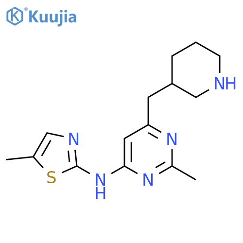 5-Methyl-N-[2-methyl-6-(piperidin-3-ylmethyl)pyrimidin-4-yl]-1,3-thiazol-2-amine structure