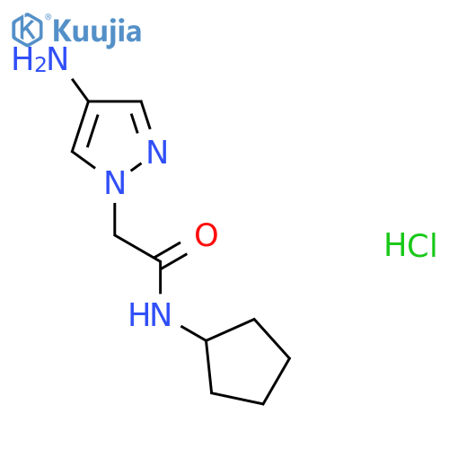 2-(4-amino-1H-pyrazol-1-yl)-N-cyclopentylacetamide hydrochloride structure