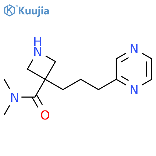 N,N-Dimethyl-3-(3-pyrazin-2-ylpropyl)azetidine-3-carboxamide structure