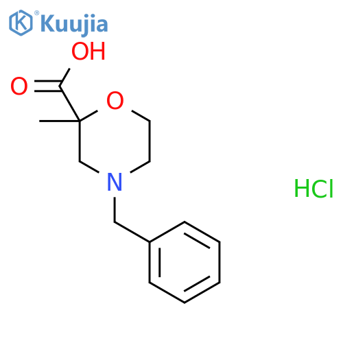 4-Benzyl-2-methylmorpholine-2-carboxylic acid hydrochloride structure