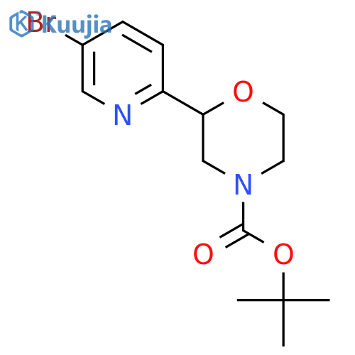 2-(5-Bromo-pyridin-2-yl)-morpholine-4-carboxylic Acid tert-Butyl Ester structure