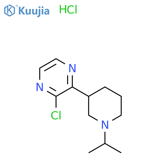 2-Chloro-3-(1-isopropylpiperidin-3-yl)pyrazine hydrochloride structure