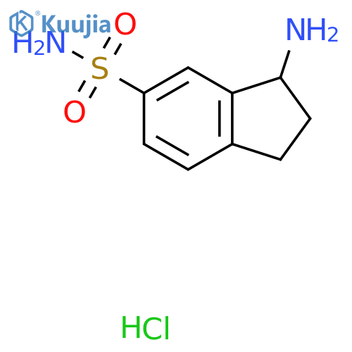 3-Amino-2,3-dihydro-1H-indene-5-sulfonamide hydrochloride structure