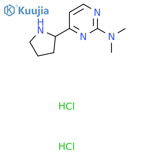 N,N-Dimethyl-4-pyrrolidin-2-ylpyrimidin-2-amine;dihydrochloride structure