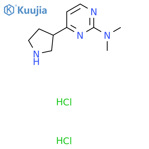 N,N-Dimethyl-4-pyrrolidin-3-ylpyrimidin-2-amine;dihydrochloride structure