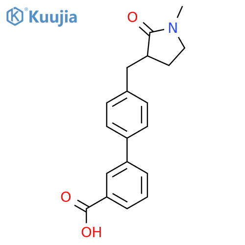 4'-((1-Methyl-2-oxopyrrolidin-3-yl)methyl)-[1,1'-biphenyl]-3-carboxylic acid structure