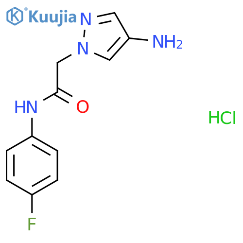 2-(4-Aminopyrazol-1-yl)-N-(4-fluorophenyl)acetamide;hydrochloride structure
