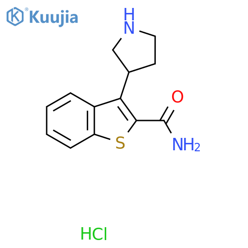 3-(Pyrrolidin-3-yl)benzo[b]thiophene-2-carboxamide hydrochloride structure