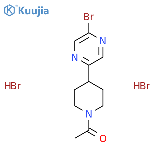 1-4-(5-Bromo-pyrazin-2-yl)-piperidin-1-yl-ethanone Dihydrobromide structure