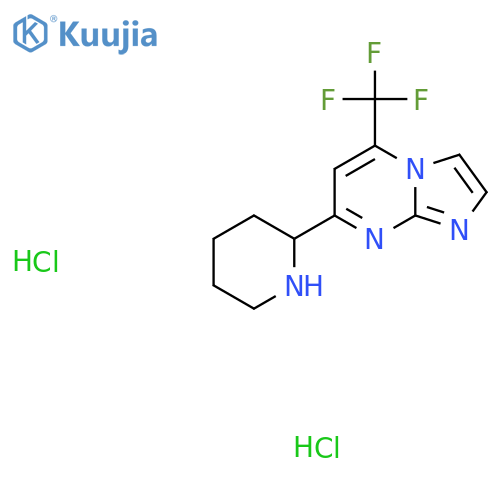 7-(Piperidin-2-yl)-5-(trifluoromethyl)imidazo[1,2-a]pyrimidine dihydrochloride structure