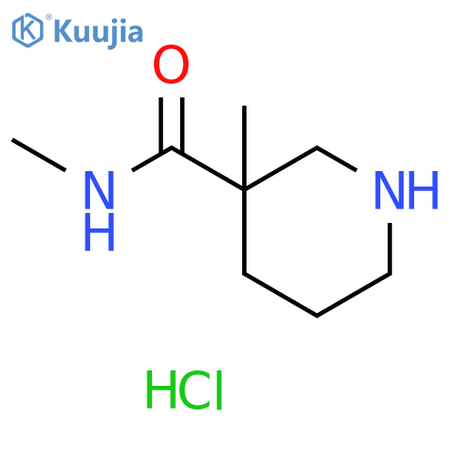 N,3-dimethyl-3-piperidinecarboxamide hydrochloride structure