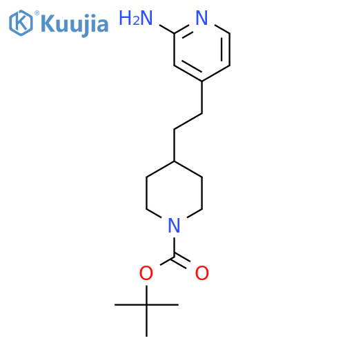 Tert-butyl 4-[2-(2-aminopyridin-4-yl)ethyl]piperidine-1-carboxylate structure