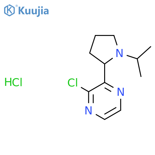 2-Chloro-3-(1-isopropylpyrrolidin-2-yl)pyrazine hydrochloride structure