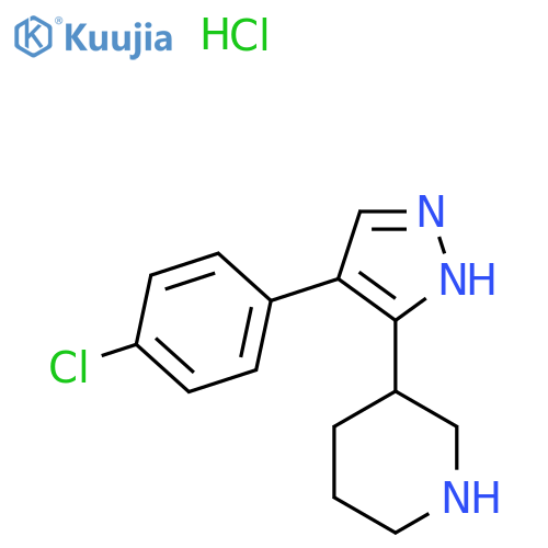 3-(4-(4-Chlorophenyl)-1H-pyrazol-3-yl)piperidine hydrochloride structure