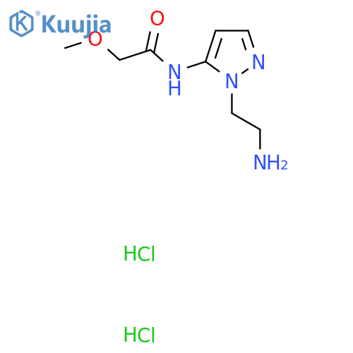 N-[2-(2-Aminoethyl)pyrazol-3-yl]-2-methoxyacetamide;dihydrochloride structure