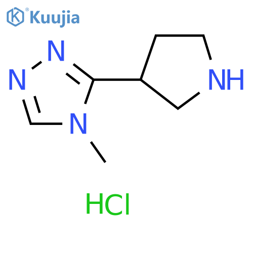 4-methyl-3-(pyrrolidin-3-yl)-4H-1,2,4-triazole dihydrochloride structure