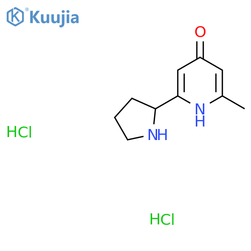 2-Methyl-6-pyrrolidin-2-yl-1H-pyridin-4-one;dihydrochloride structure