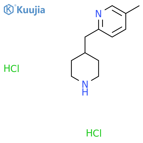 5-Methyl-2-(piperidin-4-ylmethyl)pyridine;dihydrochloride structure
