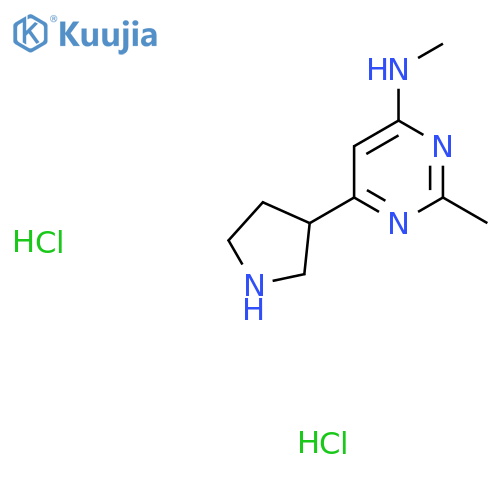N,2-Dimethyl-6-pyrrolidin-3-ylpyrimidin-4-amine;dihydrochloride structure