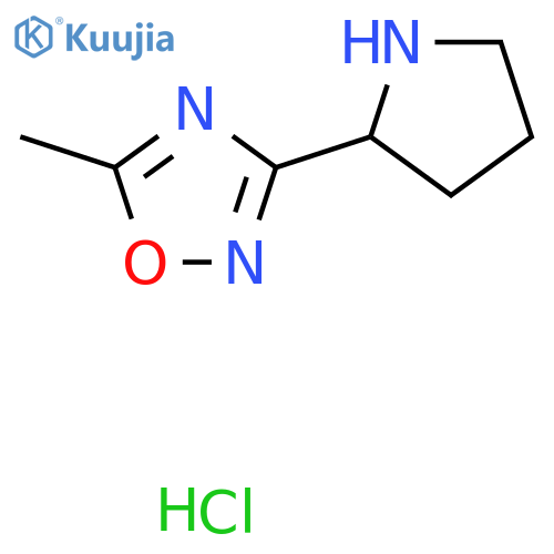 5-Methyl-3-(pyrrolidin-2-yl)-1,2,4-oxadiazole hydrochloride structure