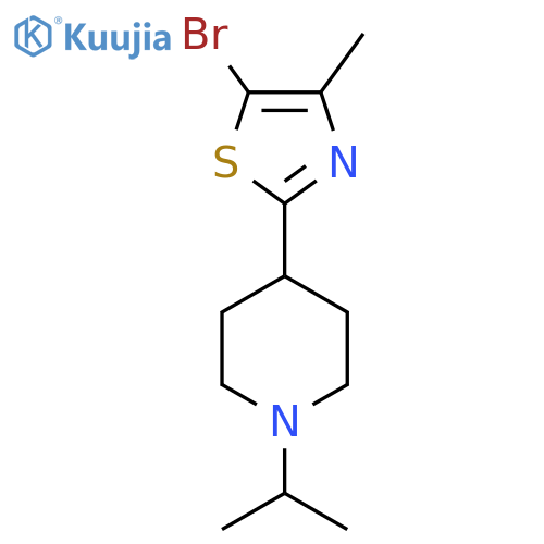 4-(5-Bromo-4-methyl-thiazol-2-yl)-1-isopropyl-piperidine structure