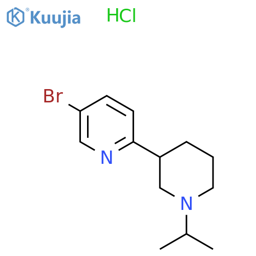 5-Bromo-2-(1-isopropylpiperidin-3-yl)pyridine hydrochloride structure