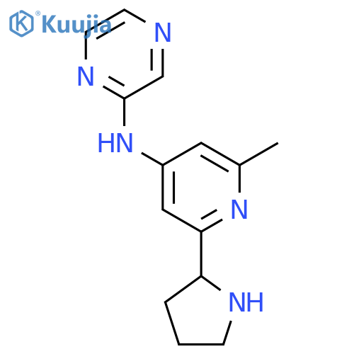 N-(2-Methyl-6-pyrrolidin-2-ylpyridin-4-yl)pyrazin-2-amine structure