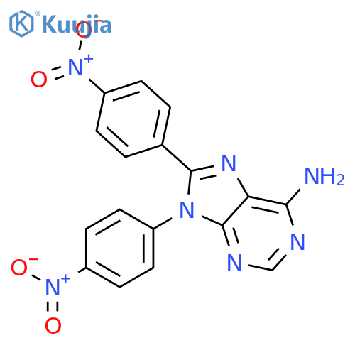8,9-bis(4-nitrophenyl)-9H-purin-6-amine structure