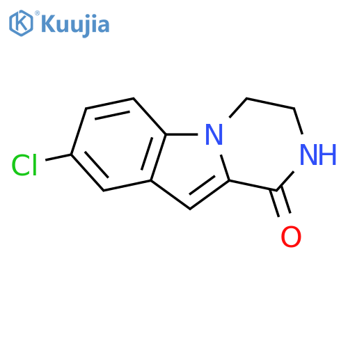 Pyrazino[1,2-a]indol-1(2H)-one, 8-chloro-3,4-dihydro- structure