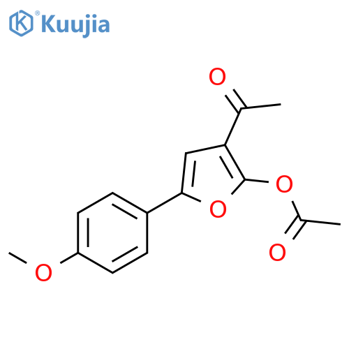 Ethanone, 1-[2-(acetyloxy)-5-(4-methoxyphenyl)-3-furanyl]- structure