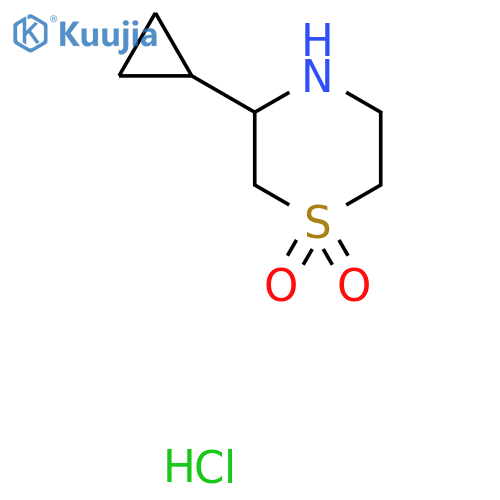 3-cyclopropyl-1λ?-thiomorpholine-1,1-dione hydrochloride structure