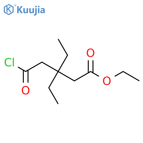 Pentanoic acid, 5-chloro-3,3-diethyl-5-oxo-, ethyl ester structure