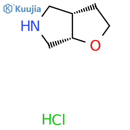 cis-3,3a,4,5,6,6a-hexahydro-2H-furo[2,3-c]pyrrole;hydrochloride structure